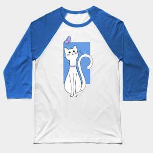 Pretty Kitty with pearls Baseball T-Shirt